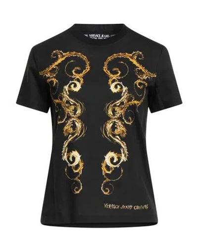 Versace Jeans Couture Woman T-shirt Black Size L Cotton