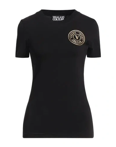 Versace Jeans Couture Woman T-shirt Black Size S Cotton, Elastane