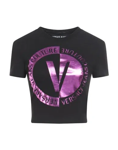 Versace Jeans Couture Black Printed T-shirt In E899 Black