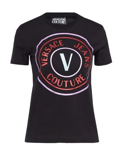 Versace Jeans Couture Woman T-shirt Black Size S Cotton