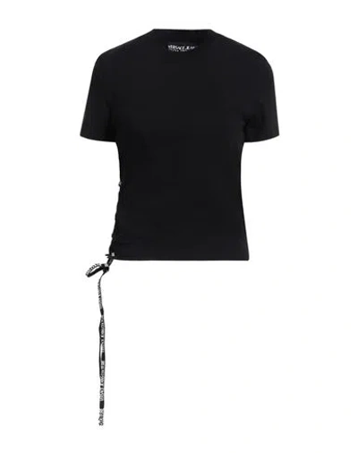 Versace Jeans Couture Woman T-shirt Black Size Xl Cotton, Elastane