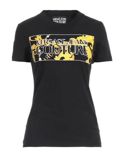 Versace Jeans Couture Woman T-shirt Black Size Xs Cotton, Elastane