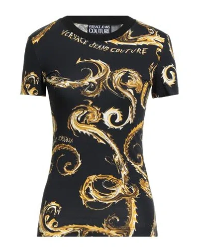 Versace Jeans Couture Woman T-shirt Black Size Xs Cotton, Elastane