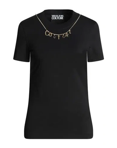 Versace Jeans Couture Woman T-shirt Black Size Xs Cotton, Elastane