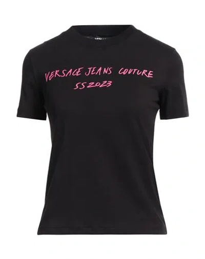 Versace Jeans Couture Woman T-shirt Black Size Xxs Cotton