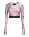 Versace Jeans Couture Woman T-shirt Blush Size 12 Polyester, Elastane In Purple