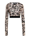 Versace Jeans Couture Woman T-shirt Blush Size 6 Polyamide, Elastane