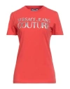 Versace Jeans Couture Woman T-shirt Coral Size L Cotton