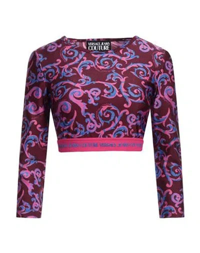 Versace Jeans Couture Woman T-shirt Fuchsia Size 6 Polyester, Elastane In Pink