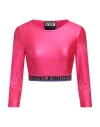 Versace Jeans Couture Woman T-shirt Fuchsia Size 6 Polyamide, Elastane In Orange