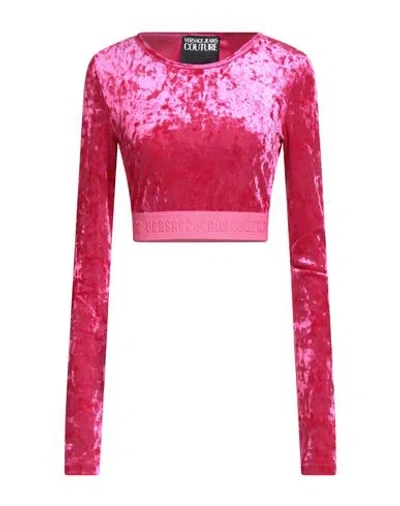 Versace Jeans Couture Woman T-shirt Fuchsia Size 6 Polyester, Elastane In Pink