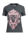 Versace Jeans Couture Embellished Baroque-print T-shirt In Grey