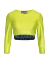 Versace Jeans Couture Woman T-shirt Lime Green Size 2 Polyamide, Elastane