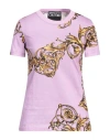 Versace Jeans Couture Woman T-shirt Mauve Size 8 Cotton In Purple