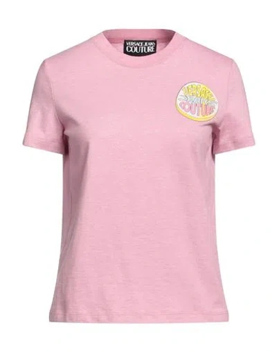 Versace Jeans Couture Woman T-shirt Pink Size S Cotton