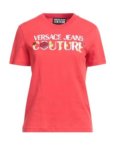 Versace Jeans Couture Woman T-shirt Red Size Xl Cotton