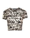 Versace Jeans Couture Woman T-shirt Sand Size S Polyamide, Elastane In Black