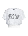 Versace Jeans Couture Woman T-shirt White Size 4 Polyamide, Polyester, Elastane In White