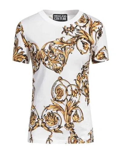 Versace Jeans Couture Woman T-shirt White Size 8 Cotton