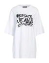 Versace Jeans Couture Woman T-shirt White Size L Cotton In White