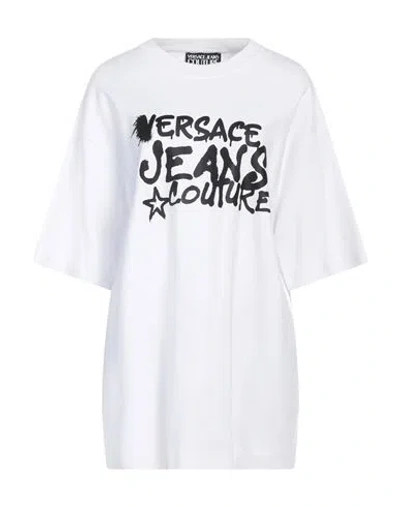 Versace Jeans Couture Woman T-shirt White Size L Cotton