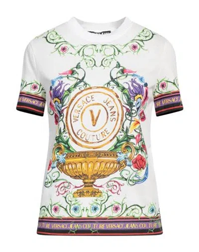 Versace Jeans Couture Woman T-shirt White Size L Cotton