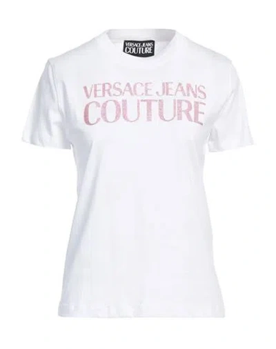 Versace Jeans Couture Woman T-shirt White Size L Cotton