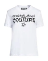 Versace Jeans Couture Woman T-shirt White Size L Cotton In White