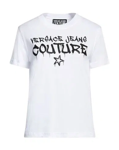 Versace Jeans Couture Woman T-shirt White Size L Cotton
