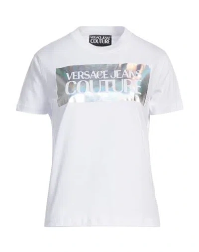 Versace Jeans Couture Woman T-shirt White Size L Cotton