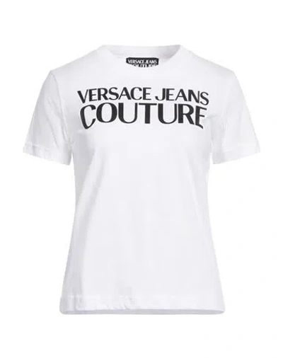 Versace Jeans Couture Woman T-shirt White Size M Cotton