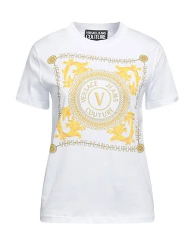 Versace Jeans Couture Woman T-shirt White Size M Cotton