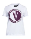 Versace Jeans Couture Woman T-shirt White Size M Cotton In White