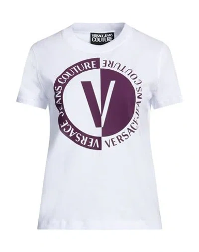 Versace Jeans Couture Woman T-shirt White Size M Cotton