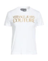 Versace Jeans Couture Upside Down-logo Cotton T-shirt In White