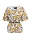 Versace Jeans Couture Woman T-shirt White Size S Cotton, Elastane In White