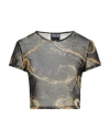 Versace Jeans Couture Chromo Couture-print Mesh T-shirt In Black