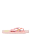 Versace Jeans Couture Woman Thong Sandal Pink Size 8 Pvc - Polyvinyl Chloride