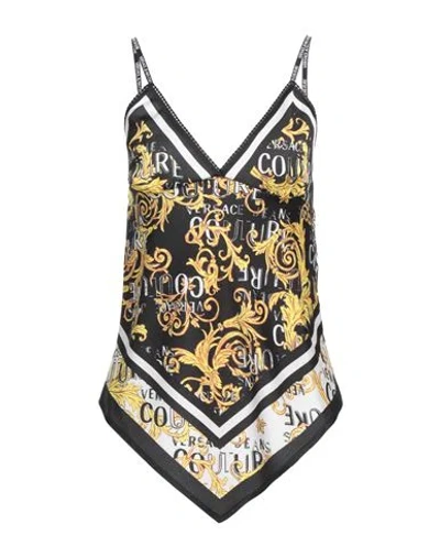 Versace Jeans Couture Woman Top Black Size 8 Polyester