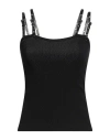 Versace Jeans Couture Woman Top Black Size 12 Polyamide In Black