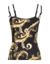 Versace Jeans Couture Woman Top Black Size 14 Cotton, Elastane, Polyurethane Resin, Polyester In Black