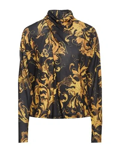 Versace Jeans Couture Woman Top Black Size 4 Polyester
