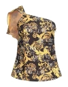 Versace Jeans Couture Woman Top Black Size 4 Polyester