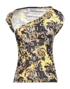 Versace Jeans Couture Woman Top Black Size 4 Polyester, Elastane In Black