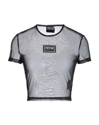 Versace Jeans Couture Woman Top Black Size L Polyamide, Elastane