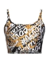 Versace Jeans Couture Woman Top Black Size Xxs Polyamide, Elastane In Black