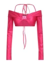 Versace Jeans Couture Woman Top Fuchsia Size 10 Polyamide, Elastane In Pink