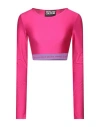 Versace Jeans Couture Woman Top Fuchsia Size 2 Polyamide, Elastane In Pink