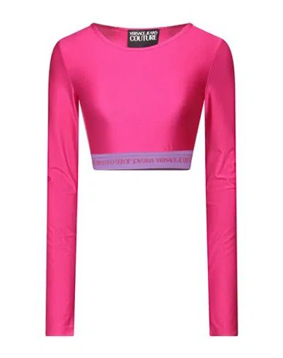 Versace Jeans Couture Woman Top Fuchsia Size 2 Polyamide, Elastane In Pink