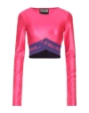 Versace Jeans Couture Woman Top Fuchsia Size 8 Polyamide, Elastane In Pink